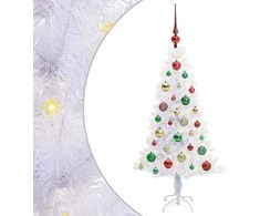 Dirbtinė Kalėdų eglutė su 150 LED Balta 120 cm PVC ir plienas