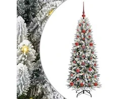Dirbtinė Kalėdų eglutė su 150 LED s stovu Balta 120 cm