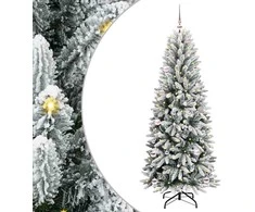 Dirbtinė Kalėdų eglutė su 150 LED s stovu Balta 150 cm
