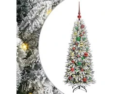 Dirbtinė Kalėdų eglutė su 150 LED s stovu Balta 120 cm