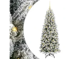 Dirbtinė Kalėdų eglutė su 150 LED s stovu Balta 150 cm