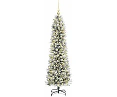 Dirbtinė Kalėdų eglutė Balta 150 cm PVC ir Metalas ir Plastikas