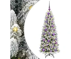Dirbtinė Kalėdų eglutė su 150 LED s stovu Balta 120 cm