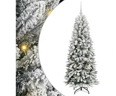 Dirbtinė Kalėdų eglutė su 150 LED s stovu Balta 150 cm
