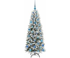 Dirbtinė Kalėdų eglutė su 150 LED s stovu Balta 150 cm