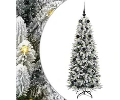 Dirbtinė Kalėdų eglutė su 150 LED s stovu Balta 150 cm