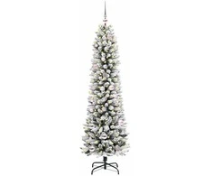 Dirbtinė Kalėdų eglutė Balta 150 cm PVC ir Metalas ir Plastikas