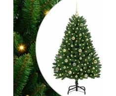 Dirbtinė Kalėdų eglutė su 150 LED Žalia 150 cm PVC ir metalas