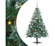 Dirbtinė Kalėdų eglutė su 150 LED Žalia 150 cm PVC ir plienas