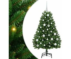 Dirbtinė Kalėdų eglutė su 150 LED Žalia 120 cm PVC ir metalas