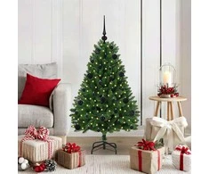 Dirbtinė Kalėdų eglutė su 150 LED Žalia 120 cm PVC ir metalas