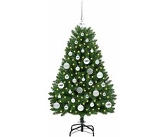 Dirbtinė Kalėdų eglutė su 150 LED Žalia 120 cm PVC ir metalas