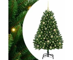 Dirbtinė Kalėdų eglutė su 150 LED Žalia 120 cm PVC ir metalas