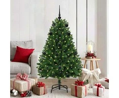 Dirbtinė Kalėdų eglutė su 150 LED Žalia 150 cm PVC ir metalas