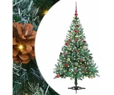 Dirbtinė Kalėdų eglutė su 150 LED Žalia 150 cm PVC ir plienas
