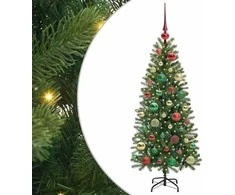 Dirbtinė Kalėdų eglutė su 150 LED Žalia 120 cm PE ir PVC