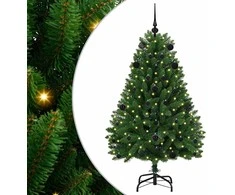 Dirbtinė Kalėdų eglutė su 150 LED Žalia 150 cm PVC ir metalas