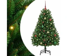 Dirbtinė Kalėdų eglutė su 150 LED Žalia 150 cm PVC ir metalas