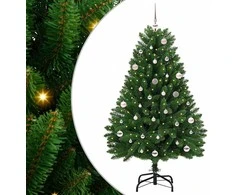 Dirbtinė Kalėdų eglutė su 150 LED Žalia 150 cm PVC ir metalas