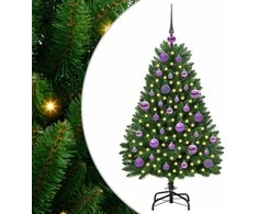 Dirbtinė Kalėdų eglutė su 150 LED Žalia 120 cm PVC ir metalas