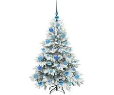 Dirbtinė Kalėdų eglutė su 150 LED Balta 120 cm PE ir PVC