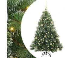 Dirbtinė Kalėdų eglutė su 150 LED Žalia 150 cm PE ir PVC