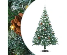 Dirbtinė Kalėdų eglutė su 150 LED Žalia 150 cm PVC ir plienas