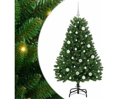 Dirbtinė Kalėdų eglutė su 150 LED Žalia 150 cm PVC ir metalas