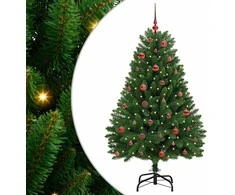 Dirbtinė Kalėdų eglutė su 150 LED Žalia 150 cm PVC ir metalas