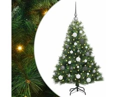 Dirbtinė Kalėdų eglutė su 150 LED Žalia 120 cm PE ir PVC