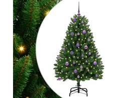 Dirbtinė Kalėdų eglutė su 150 LED Žalia 150 cm PVC ir metalas