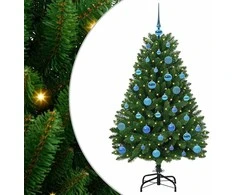 Dirbtinė Kalėdų eglutė su 150 LED Žalia 150 cm PVC ir metalas