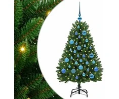Dirbtinė Kalėdų eglutė su 150 LED Žalia 120 cm PVC ir metalas