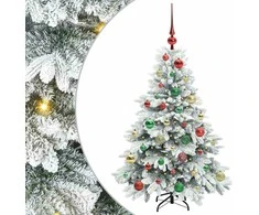Dirbtinė Kalėdų eglutė su 150 LED Balta 120 cm PE ir PVC