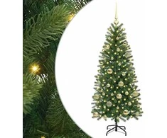 Dirbtinė Kalėdų eglutė su 150 LED Žalia 150 cm PE ir PVC