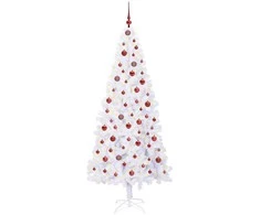 Dirbtinė Kalėdų eglutė su 300 LED Balta 210 cm PVC ir Plienas