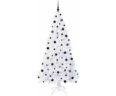 Dirbtinė Kalėdų eglutė su 300 LED Balta 210 cm PVC ir Plienas