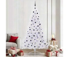Dirbtinė Kalėdų eglutė su 300 LED Balta 240 cm PVC ir Plienas