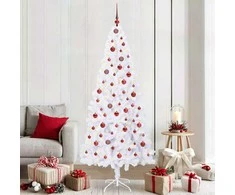Dirbtinė Kalėdų eglutė su 300 LED Balta 210 cm PVC ir Plienas