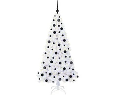 Dirbtinė Kalėdų eglutė su 300 LED Balta 180 cm PVC ir Plienas