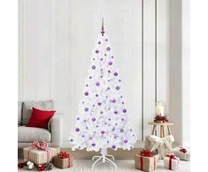Dirbtinė Kalėdų eglutė su 300 LED Balta 210 cm PVC ir Plienas