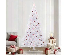 Dirbtinė Kalėdų eglutė su 300 LED Balta 240 cm PVC ir Plienas