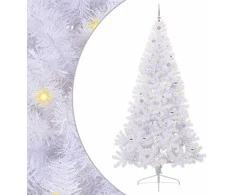 Dirbtinė Kalėdų eglutė su 300 LED Balta 240 cm PVC ir Plienas