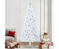 Dirbtinė Kalėdų eglutė su 300 LED Balta 240 cm PVC ir Plienas