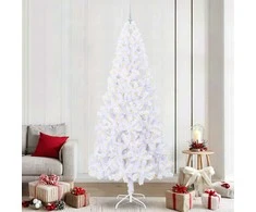 Dirbtinė Kalėdų eglutė su 300 LED Balta 240 cm PVC ir Plienas