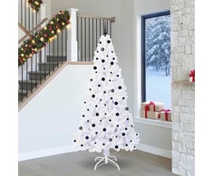 Dirbtinė Kalėdų eglutė su 300 LED Balta 240 cm PVC ir Plienas