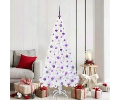 Dirbtinė Kalėdų eglutė su 300 LED Balta 180 cm PVC ir Plienas