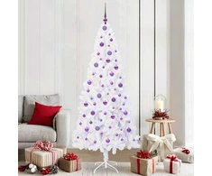 Dirbtinė Kalėdų eglutė su 300 LED Balta 210 cm PVC ir Plienas