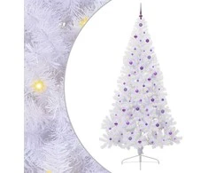 Dirbtinė Kalėdų eglutė su 300 LED Balta 240 cm PVC ir Plienas