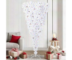 Dirbtinė Kalėdų eglutė su 300 LED Balta 210 cm PVC ir plienas